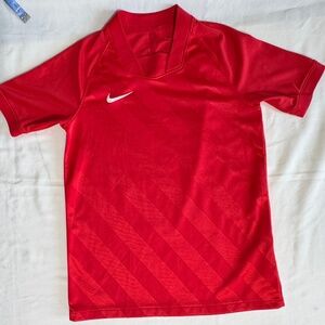 Boys Red Nike Dri-Fit Top